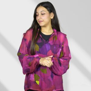 Floral Print Sheer Top